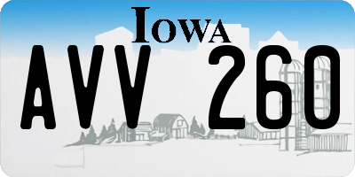 IA license plate AVV260