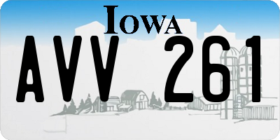 IA license plate AVV261