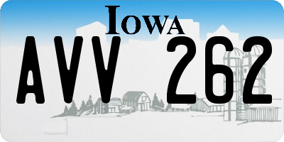 IA license plate AVV262