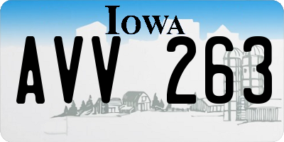IA license plate AVV263