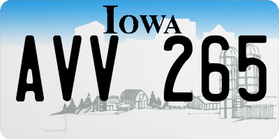 IA license plate AVV265
