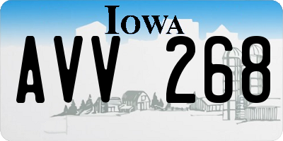 IA license plate AVV268