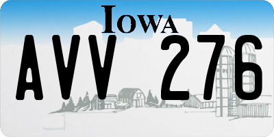 IA license plate AVV276