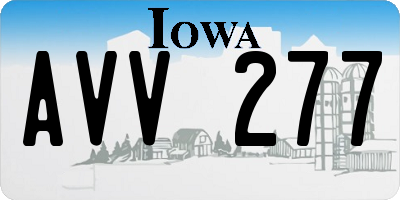 IA license plate AVV277
