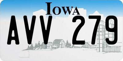 IA license plate AVV279