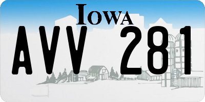 IA license plate AVV281