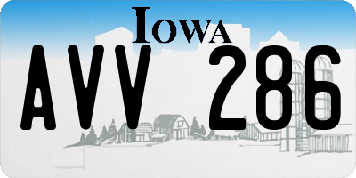 IA license plate AVV286