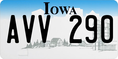 IA license plate AVV290