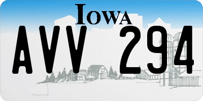 IA license plate AVV294