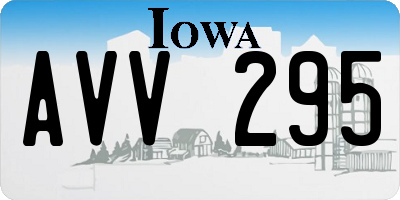 IA license plate AVV295