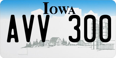 IA license plate AVV300
