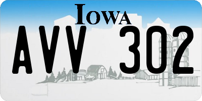 IA license plate AVV302