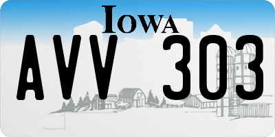 IA license plate AVV303