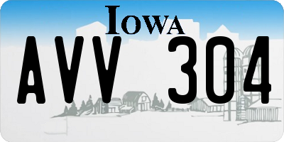 IA license plate AVV304