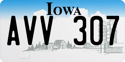 IA license plate AVV307