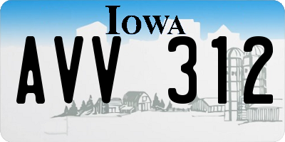 IA license plate AVV312
