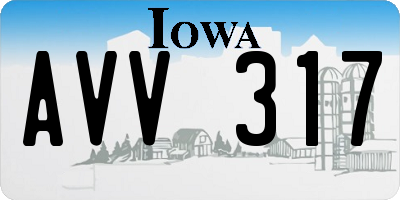 IA license plate AVV317