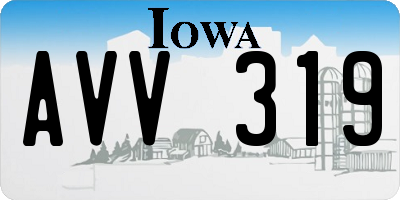IA license plate AVV319