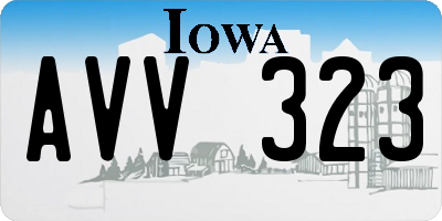IA license plate AVV323