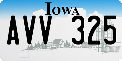 IA license plate AVV325