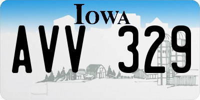 IA license plate AVV329
