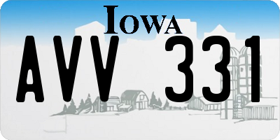 IA license plate AVV331
