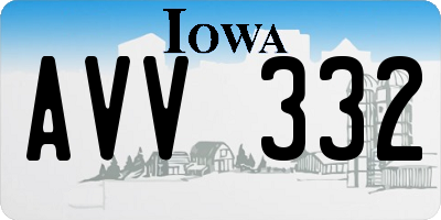 IA license plate AVV332