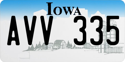 IA license plate AVV335