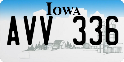 IA license plate AVV336