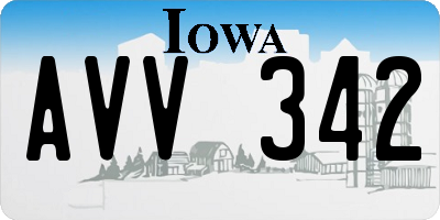 IA license plate AVV342