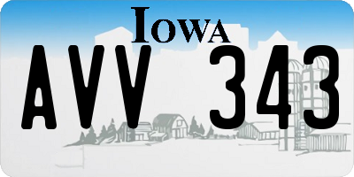 IA license plate AVV343