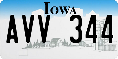 IA license plate AVV344