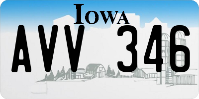 IA license plate AVV346