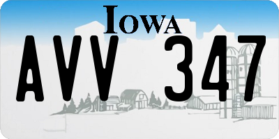 IA license plate AVV347