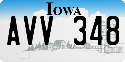 IA license plate AVV348