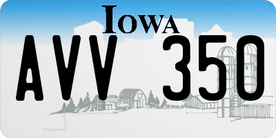 IA license plate AVV350