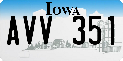 IA license plate AVV351