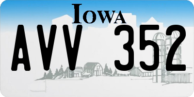 IA license plate AVV352