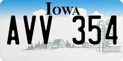 IA license plate AVV354