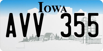IA license plate AVV355