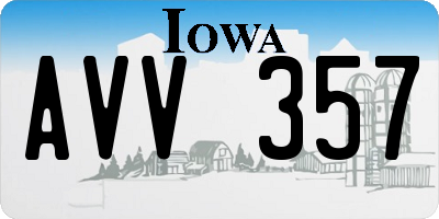 IA license plate AVV357