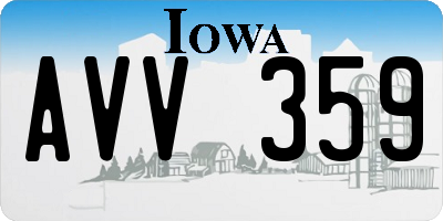 IA license plate AVV359