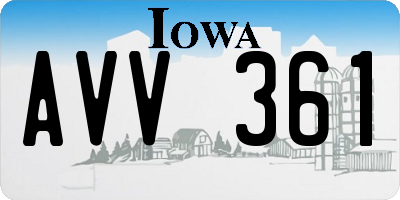 IA license plate AVV361