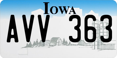 IA license plate AVV363