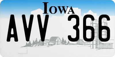 IA license plate AVV366