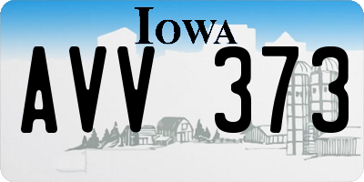 IA license plate AVV373
