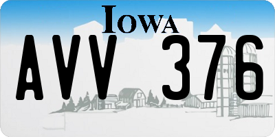 IA license plate AVV376