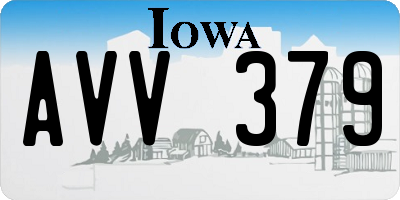 IA license plate AVV379