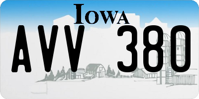 IA license plate AVV380