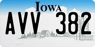 IA license plate AVV382